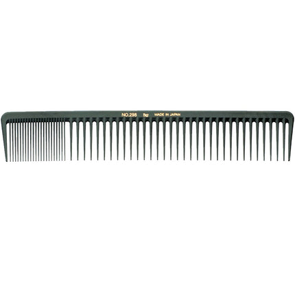 Utsumi BW Carbon #298 Comb - professional, high-quality comb made of carbon fiber with a mixed tooth spacing.