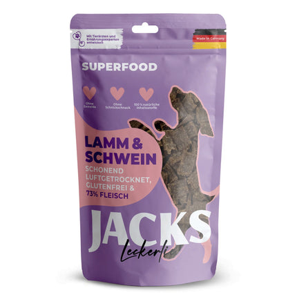 Jacks Treats Superfood Lamb & Pork - dog snacks, 73% lamb and pork