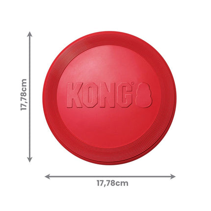 KONG Flyer - frisbee for dogs, rubber throwing disc