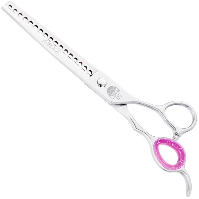 Kenchii Love Chunkers - single-sided grooming thinning shears, 17 teeth