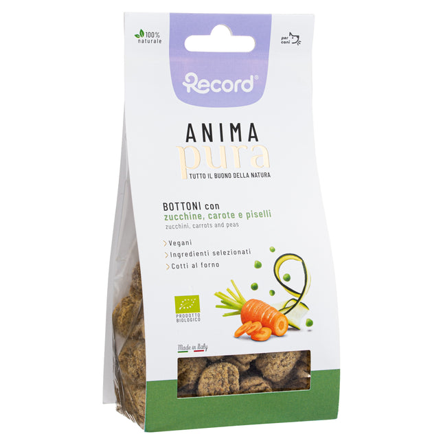 Record Anima Pura Vegan - vegetable treats for dogs, zucchini with carrot and pea