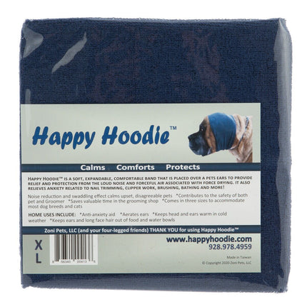 Groom Professional Happy Hoodie - ear band for large dogs, navy blue