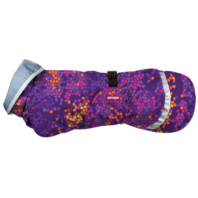 Sade Pomppa Cosmos - waterproof jacket for dogs, multicolor purple