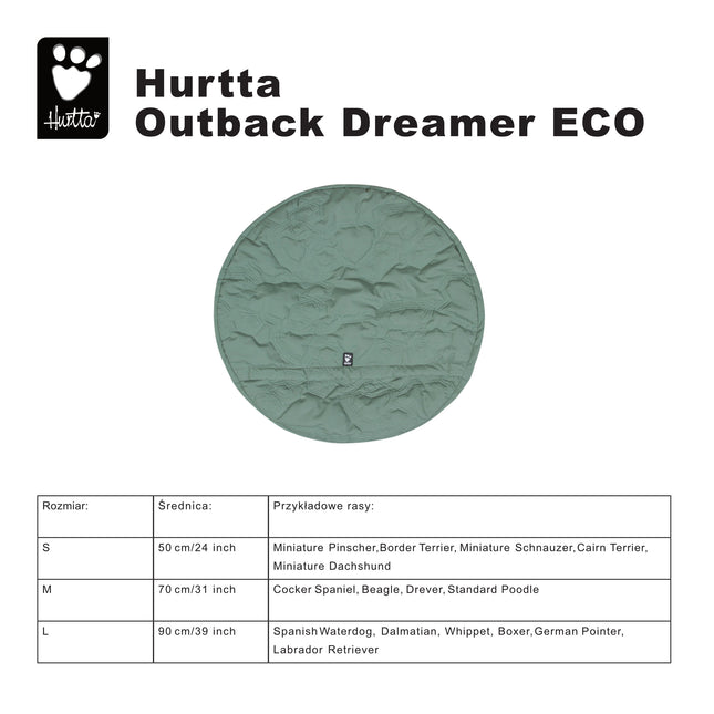 Hurtta Outback Dreamer ECO Hedge - waterproof sleeping bag for dogs, with a warm lining