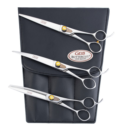 Geib Crab Scissors Set Level 2 - set of professional scissors and thinning shears made from Japanese stainless steel, 3 pieces