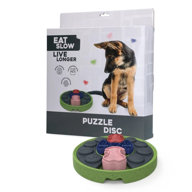 Eat Slow Live Longer Puzzle Disc - intelligence toy for dogs, disc