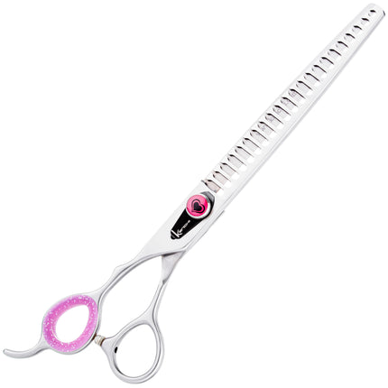 Kenchii Love Left Chunkers - grooming thinning shears for left-handed users, 22 teeth