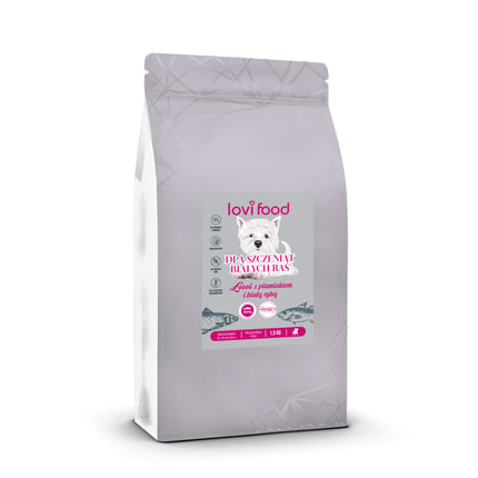 Lovi Food Salmon with Pollock and White Fish - Grain-Free Food for White Breed Puppy Dogs