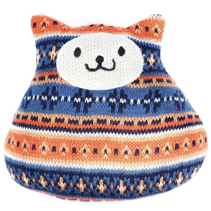 Record Knitted Cat Dora Dog Toy - squeaky toy for dogs, Cat Dora