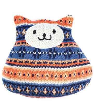 Record Knitted Cat Dora Dog Toy - squeaky toy for dogs, Cat Dora