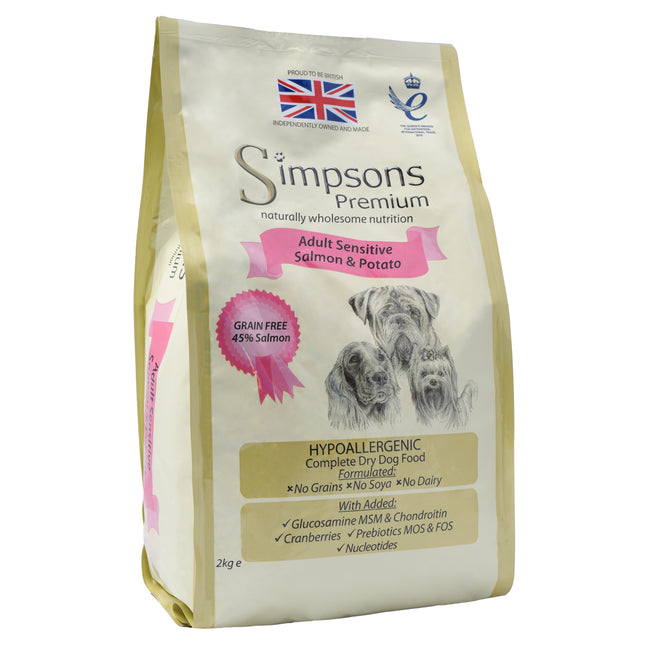 Simpsons Premium Adult Sensitive & Potato - food for sensitive dogs, salmon and potatoes