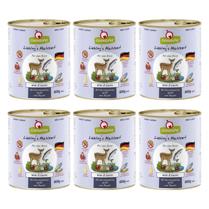 GranataPet Venison - grain-free wet dog food, venison and salmon