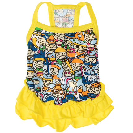 Summer dress for dogs, yellow