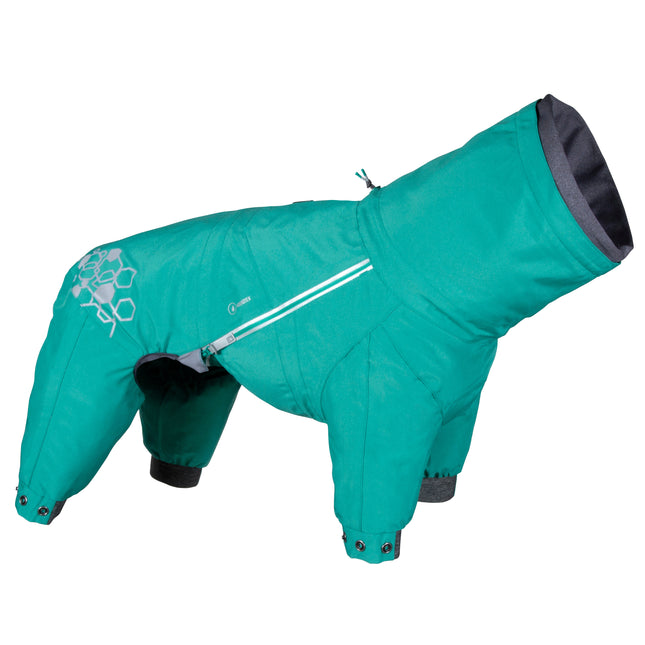 Hurtta Mudventure Overall Eco Peacock - rain jacket for dogs