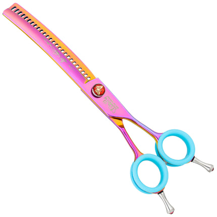 P&W ButterFly Curved Chunkers - professional grooming thinning shears, curved - 26 teeth