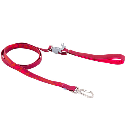 Hurtta Mudventure Leash Beetroot 120 - 180cm - waterproof adjustable leash for dogs