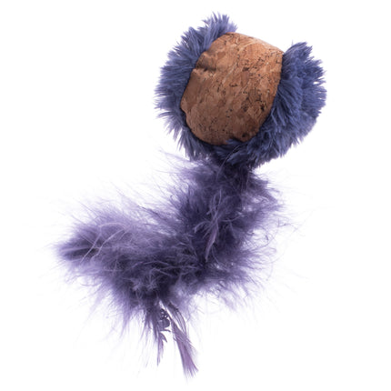 KONG Cat Active Cork Ball - cork ball for cats, with a feather tail, infused with catnip