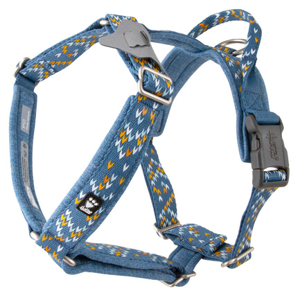 Hurtta Razzle - Dazzle Y - Bilberry Harness - Adjustable Guard Harness for Dogs - 35 - 45cm