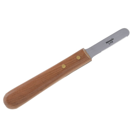 Miranda Stripping Knife - classic trimmer with fine tooth spacing, left-handed