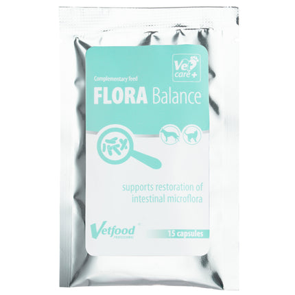 Vetfood Flora Balance - supplement supporting digestive function for dogs and cats - 15 tablets