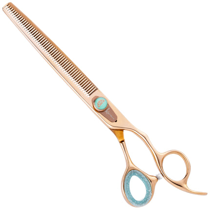 Kenchii Rose Blenders - rose gold thinning shears for groomers, 54 teeth with micro-serration