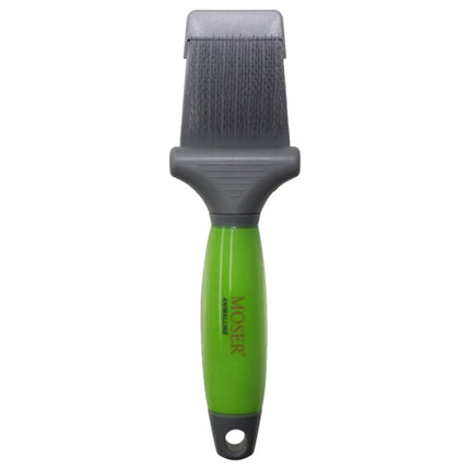 Moser Premium Slicker Brush - double-sided, flexible grooming brush for dogs and cats