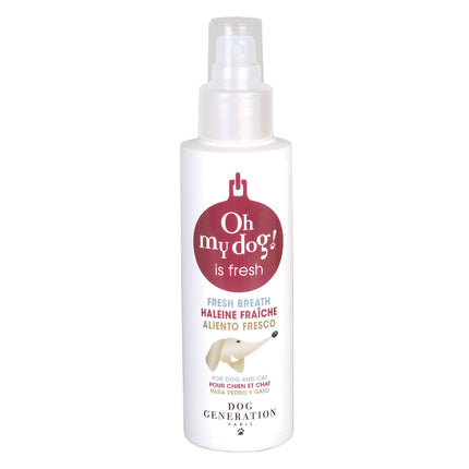 Oh My Dog is Fresh - enzymatic oral hygiene spray for dogs and cats, with chlorhexidine and mint