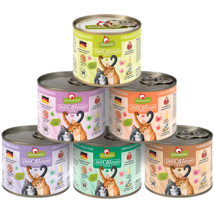 GranataPet DeliCatessen Fish-Free Cat Food Set - Grain-Free Wet Cat Food, Mix of 6 Flavors, Set of 2