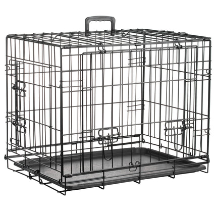 Flamingo Nyo - metal dog cage with lift-up doors, S: