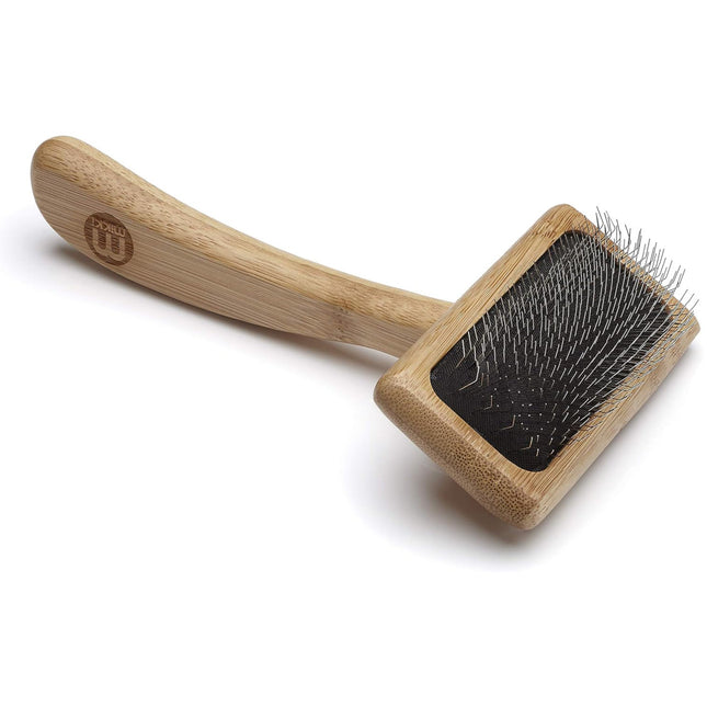 Mikki Bamboo Small Soft Pin Slicker - Bamboo Poodle Brush