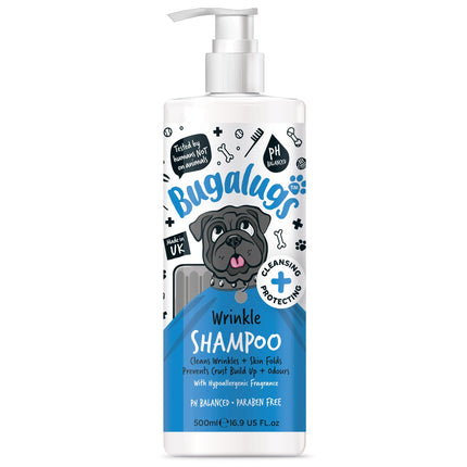 Bugalugs Wrinkle Shampoo - chlorhexidine shampoo for dogs and cats, for the care of skin folds