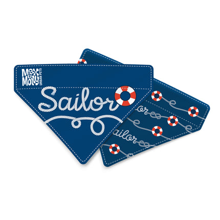 Max&Molly Reversible Bandana Sailor - dog bandana, double-sided, nautical pattern