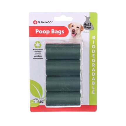 Flamingo Bio Poop Bags - biodegradable waste bags - 8 pieces