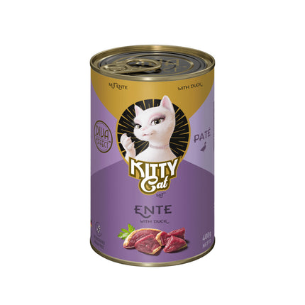 Kitty Cat Duck Pâté - grain-free wet food, pâté for cats, with duck