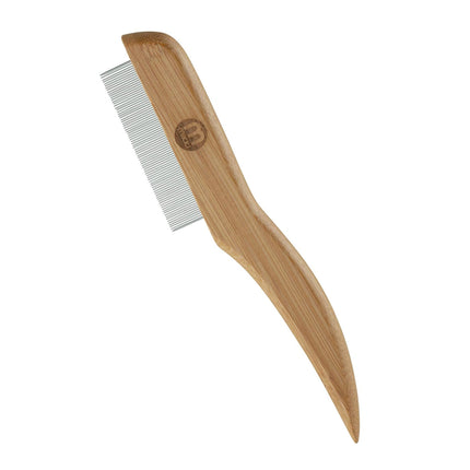 Mikki Bamboo Flea Anti-Tangle Comb - bamboo comb for removing insects, with rotating teeth