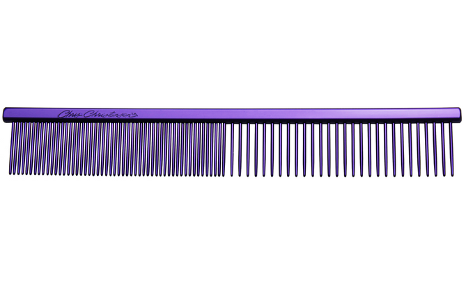 Chris Christensen Face/Feet Comb - professional mini comb for the face and whiskers, purple