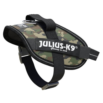 Julius - K9 IDC Powerharness Camouflage - high-quality harness for dogs in camouflage/khaki color - Mini - Mini