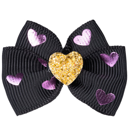 Blovi Bow Glamour Colorful Bow with Golden Heart