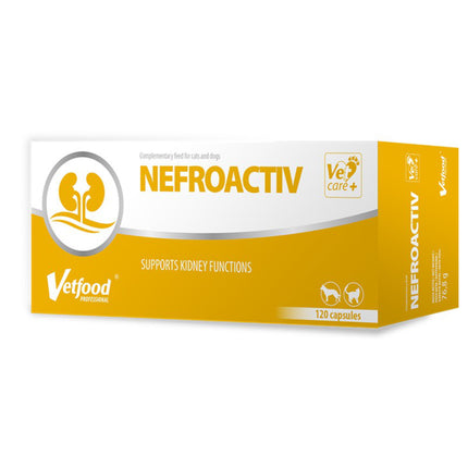 Vetfood NefroActiv - kidney support supplement for dogs and cats - 120 tablets