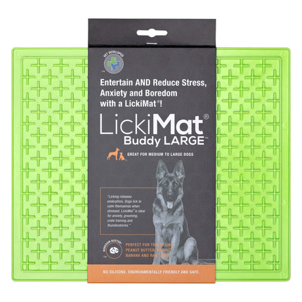 LickiMat Classic Buddy XL - licking mat for medium and large dogs, cross pattern