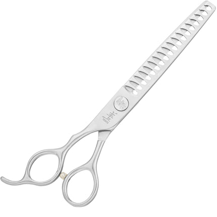 Yento Fanatic Series Chunker Lefty - professional single-sided chunking shears made of carbon stainless steel, left-handed with 18 teeth