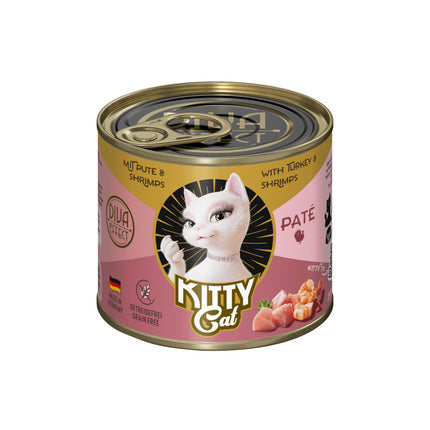 Kitty Cat Turkey & Shrimp Pâté - grain-free wet food, pâté for cats, with turkey and shrimp