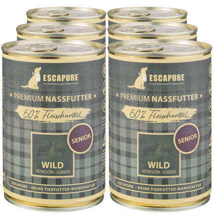 Escapure Senior Wild - wet food for senior dogs, game meat with vegetables