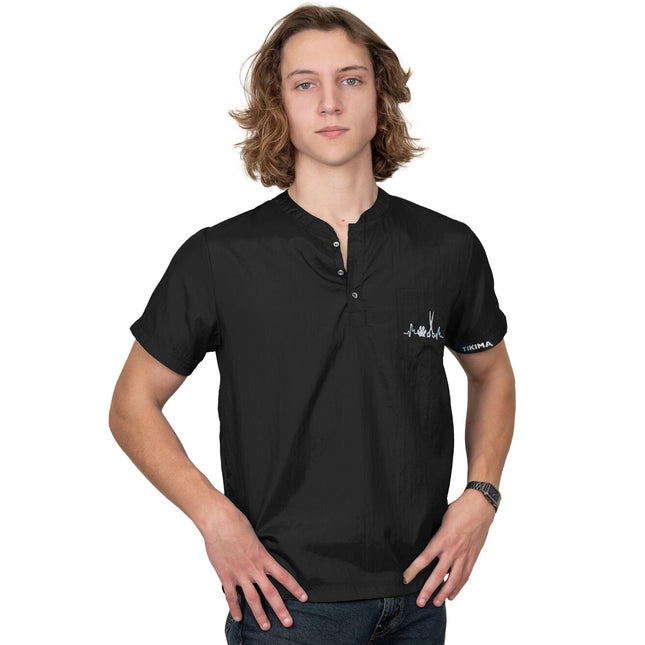 Tikima Figari Shirt Black - black grooming shirt with embroidery