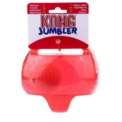 KONG Jumbler Ball L/XL - very large squeaky ball for dogs, with handles