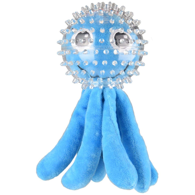 Flamingo Squid - plush octopus for dogs with a chew toy and squeaker