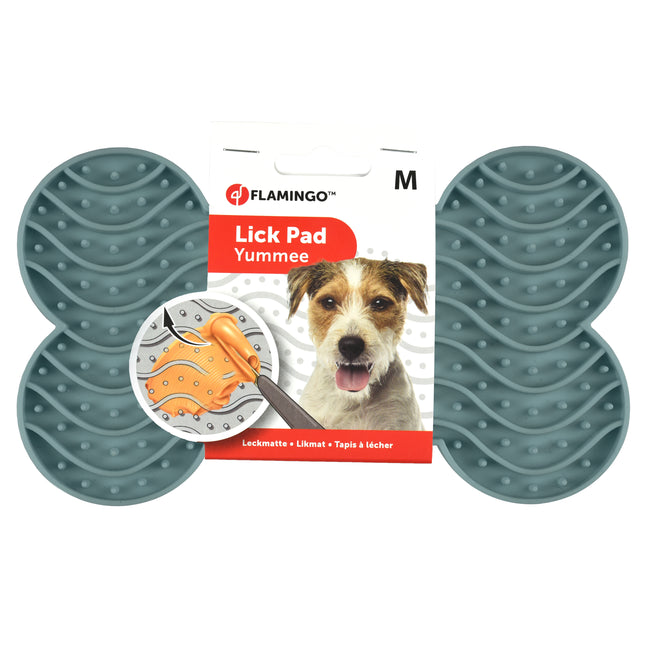 Flamingo Lick Pad Yummee - stress-relief mat for dogs and cats to lick, with suction cups - / 21.8cm