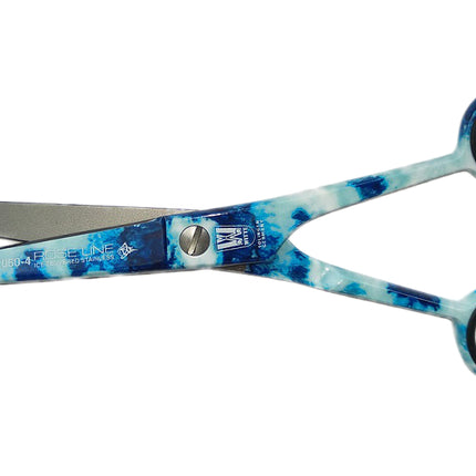 White Line Batik - straight hairdressing scissors with colorful print