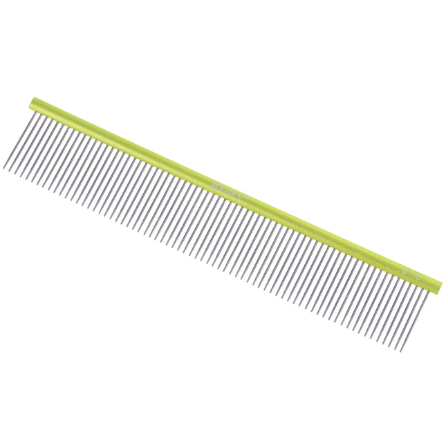 Madan Professional Ultra Light Comb 19cm - professional, very lightweight comb with an aluminum handle and medium spacing of teeth, fine pins