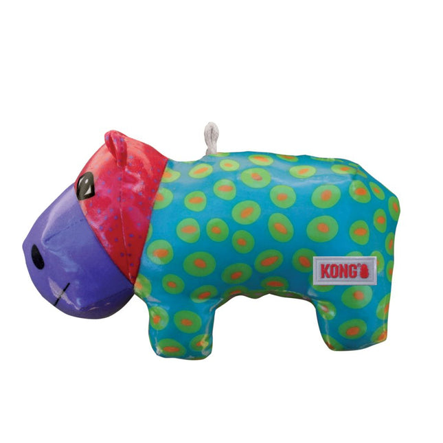 KONG Shieldz Hippo - durable dog toy, hippo with squeaker